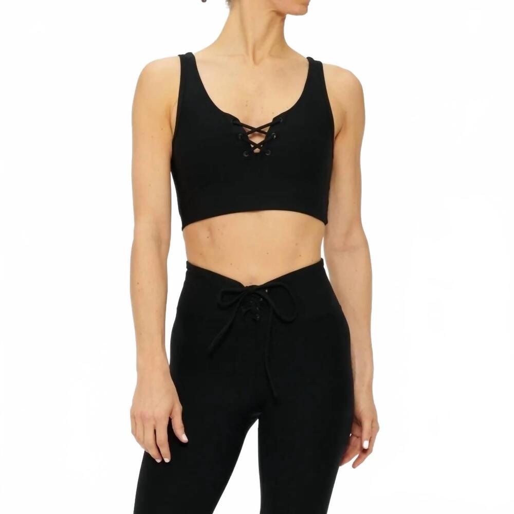 NEW YEAR OF OURS stretch football bra in black